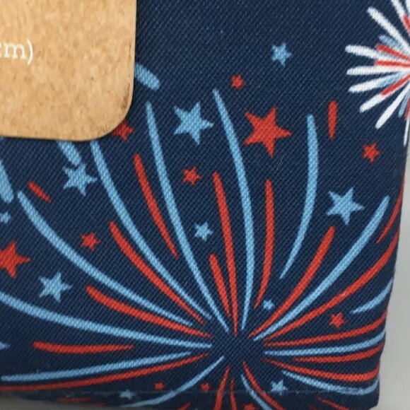 Williamstown 4th of July Fireworks Tablecloth 60x84 Easy Care Blue Red White - Picture 3 of 9